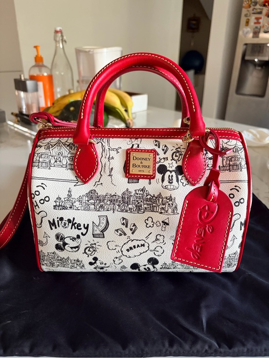 Dooney & Bourke Handbags - Dooney & Bourke Red Trim Disney Sketch Satchel